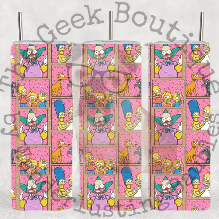 Donut Sprinkles Cartoon Inspired Tumbler for wholesale by The Geek Boutique