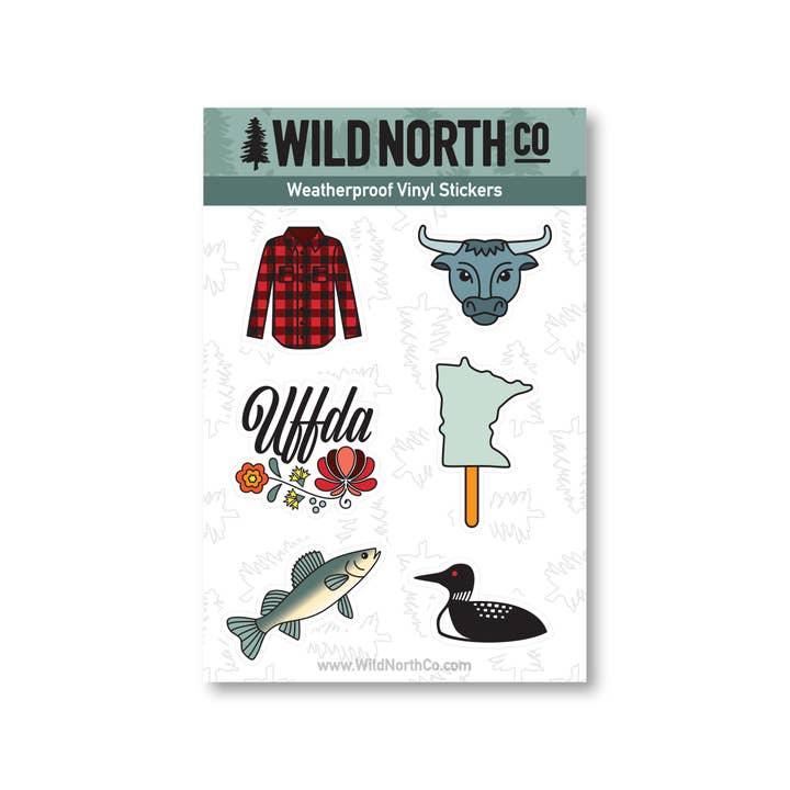 Wild North Co - Wholesale Sticker - Minnesota Things Sticker Set2