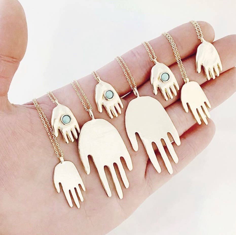 Therese Kuempel Jewelry - Wholesale Pendant/Charm Necklace - Small Hand Necklace1