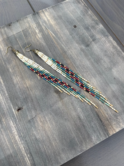 Wild Honey Pie Design - Wholesale Tassel Earrings - Long Bead Earrings, Bohemian Bead Earrings, Fringe Earrings2