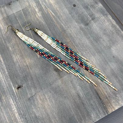 Wild Honey Pie Design - Wholesale Tassel Earrings - Long Bead Earrings, Bohemian Bead Earrings, Fringe Earrings2