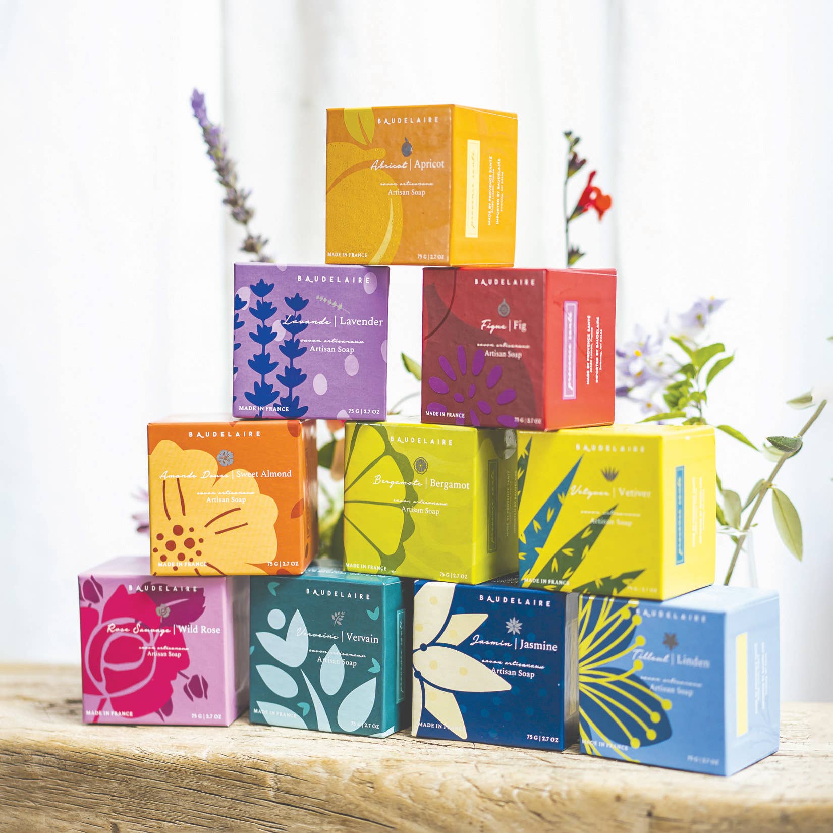 Baudelaire - Wholesale Zeepblok - Linden doos met 2 barretjes 2,7 oz1