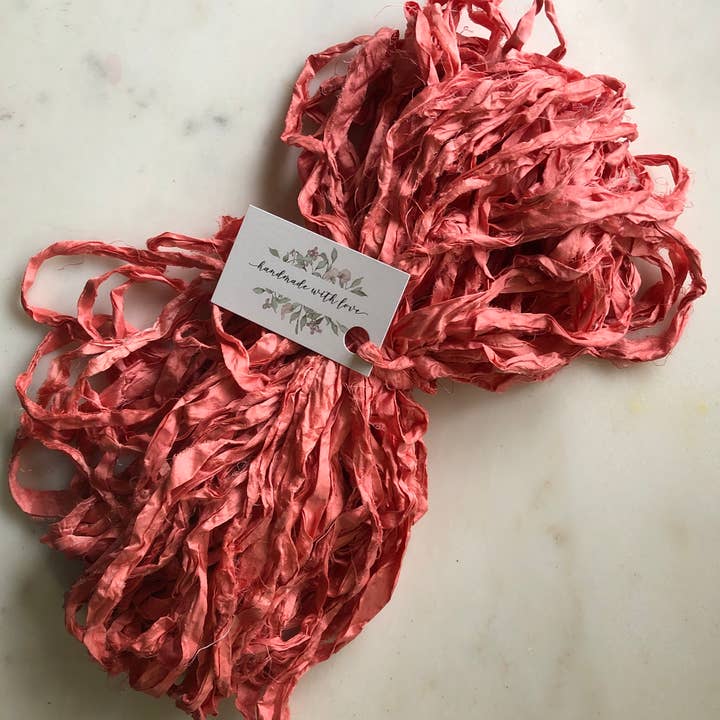 Nettle & Silk - Wholesale Ribbon - Gift Wrapping - Upcycled Silk Sari Ribbon | 50 yard bundles