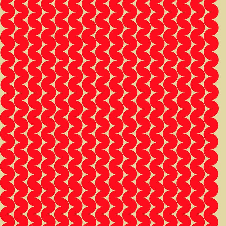 Wiggle Wrapping Paper (Red) for wholesale by Anne Davison Studio