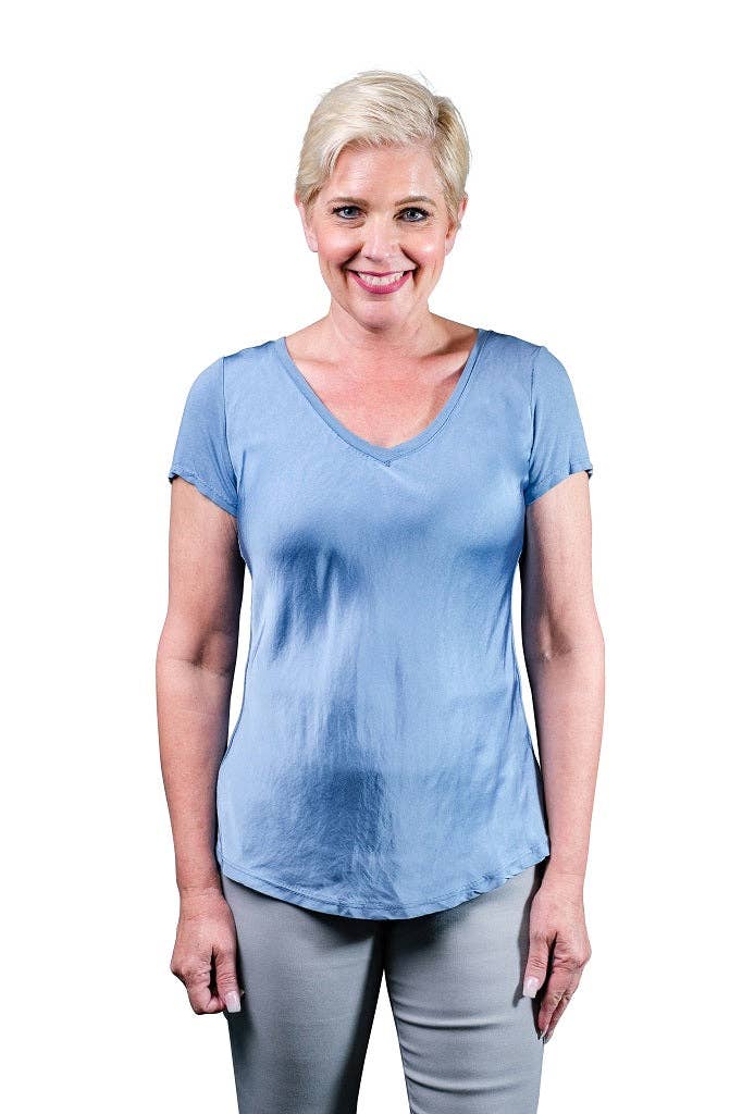 TINA Stephens Italy/Tees By Tina - Wholesale T-Shirt - Women's - Brea Viscose Sheen Top (BSS180)1