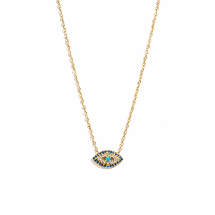 Sami Jewels - Venta al por mayor Collares con colgantes/abalorios - Collar Sapphire Evil Eye5