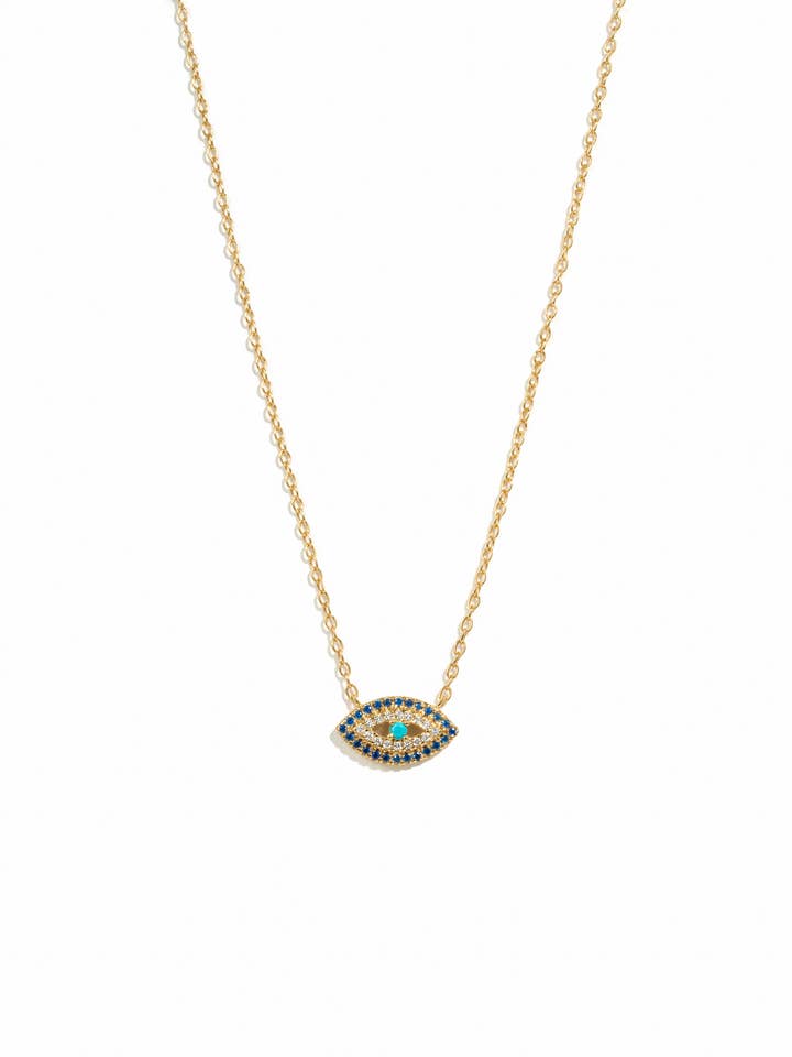 Sapphire Evil Eye Necklace for wholesale by Sami Jewels