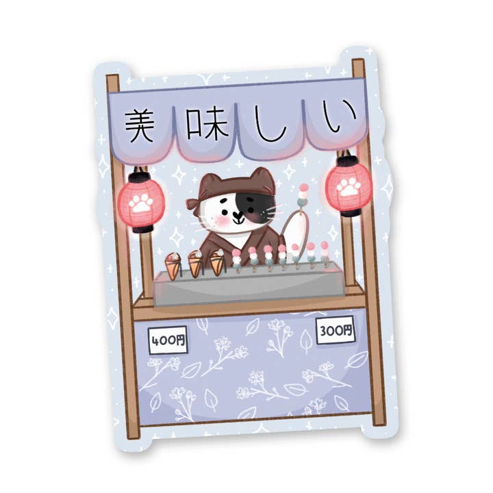 Oggy's Club - Japanese Festival Shop - Die Cut Stickers for wholesale by My Sweet Paper Card