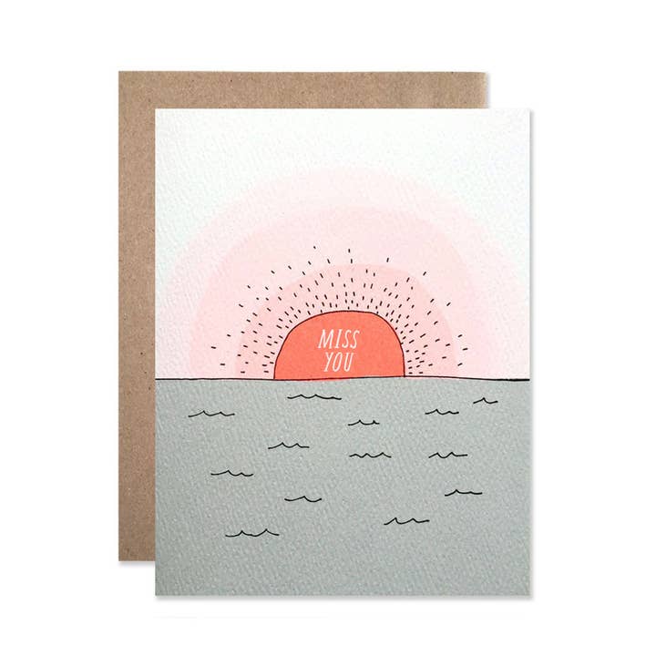 Miss You Sunset-kaart voor wholesale door Hartland Cards