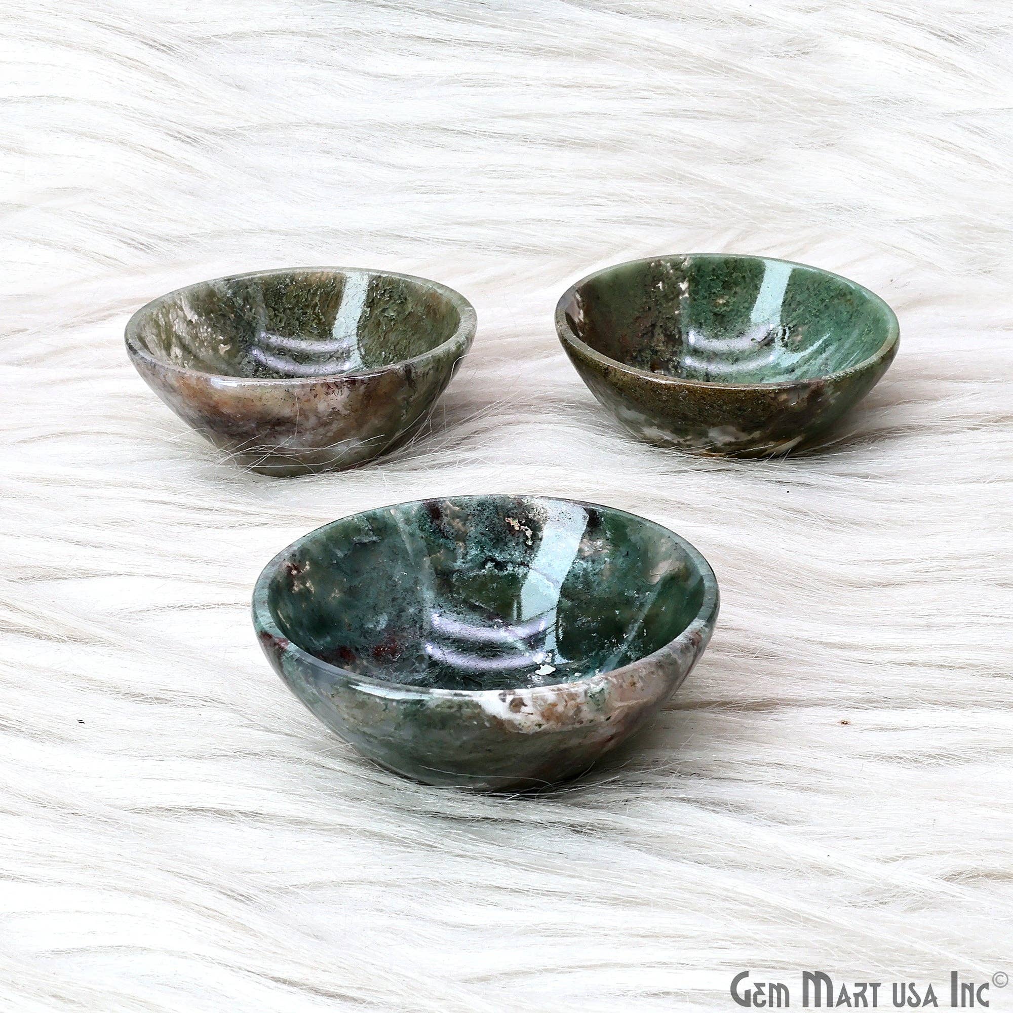 GemMartUSA – wholesale Decorative plate/dish/bowl – Natural Fluorite Mini Carved Gemstone Bowl Cup 2 inch7
