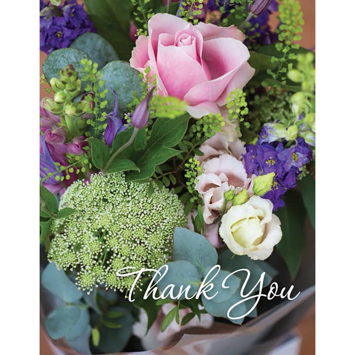 Thank You Card - Country Flowers Close Up for wholesale by Leonard Smith