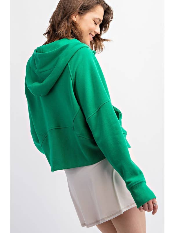 Sunday Morning - Wholesale Hoodie – Women's - JS8730PL37 PLUS SIZE CROPPED FRENCH TERRY HOODIE JACKET6