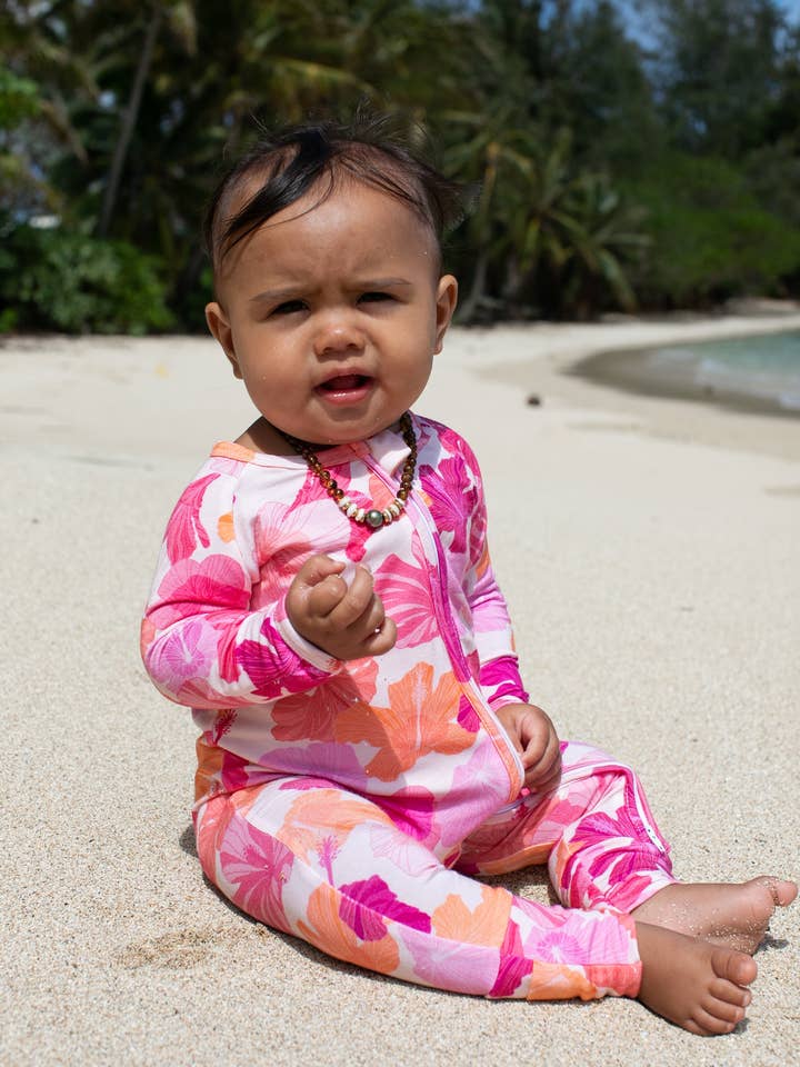 Waimea Garden Romper för wholesale av Kahakai Kids Collection