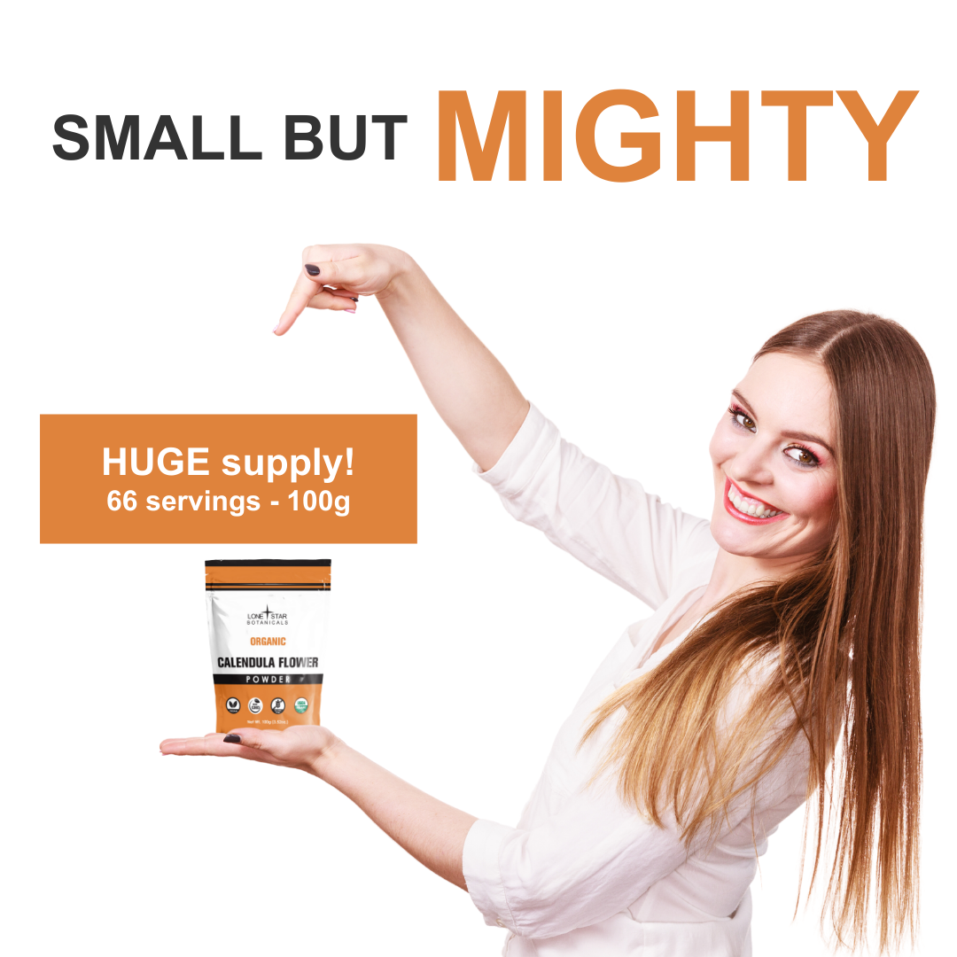 Lone Star Botanicals – wholesale Protein-/superfoodpulver – Ekologiskt ringblommapulver -- 100 g1