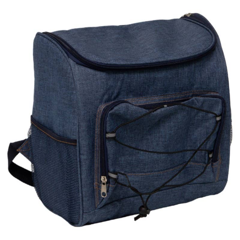 Deffrennes - Wholesale Backpack - Unisex - Denim color synthetic insulated backpack0
