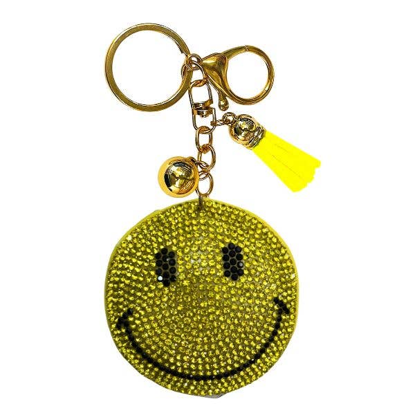Emoji Crystal Bling Keychains for wholesale by Queens Designs