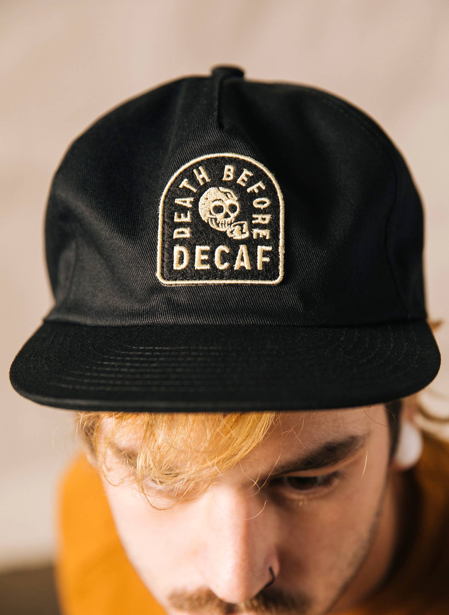 Pyknic - Wholesale Flat Brim Cap - Unisex - Death Before Decaf Hat2