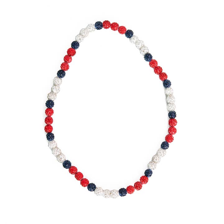 Golden Thread - Wholesale Beaded/Pearl Necklace - Bling Baseball Necklace4
