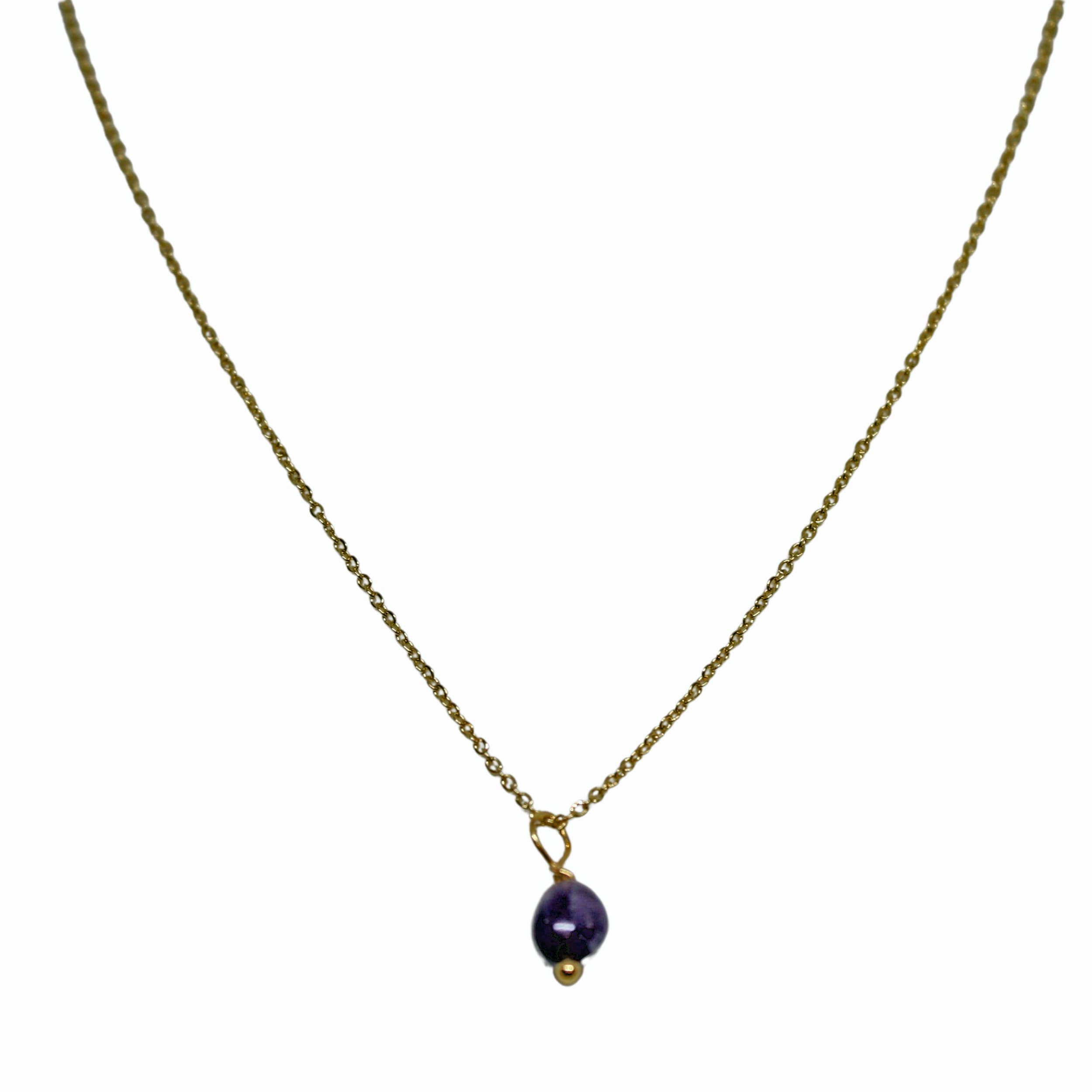 Ciao Bella Jewelry Inc – wholesale Hänge-/berlockhalsband – Ädelsten hänge halsband på tunn kedja10