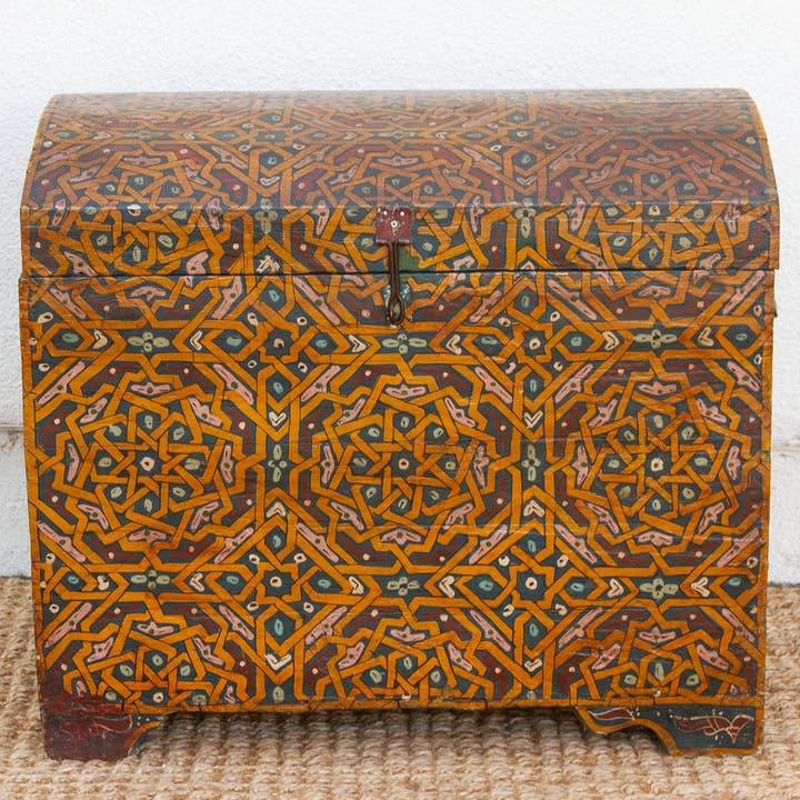 Vintage Moroccan Hand-Painted Chest for wholesale by De-cor