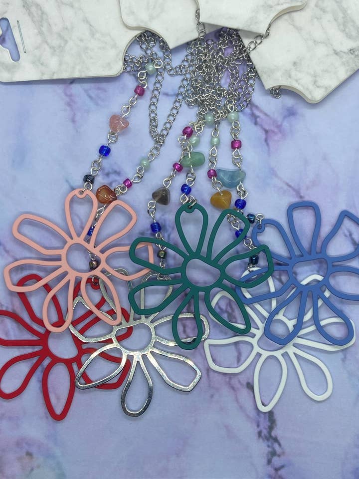 Colleen | Open Flower Car Charm | Rearview Mirror Accessory | Car Mirror Companion | Boho Car Decoration | Vehicle Interior Accessory for wholesale by StayTay Store