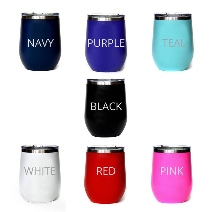 Driftless Studios - Wholesale Insulated Mug/Tumbler - 12 Oz Wine Tumbler Custom Wine Tumbler