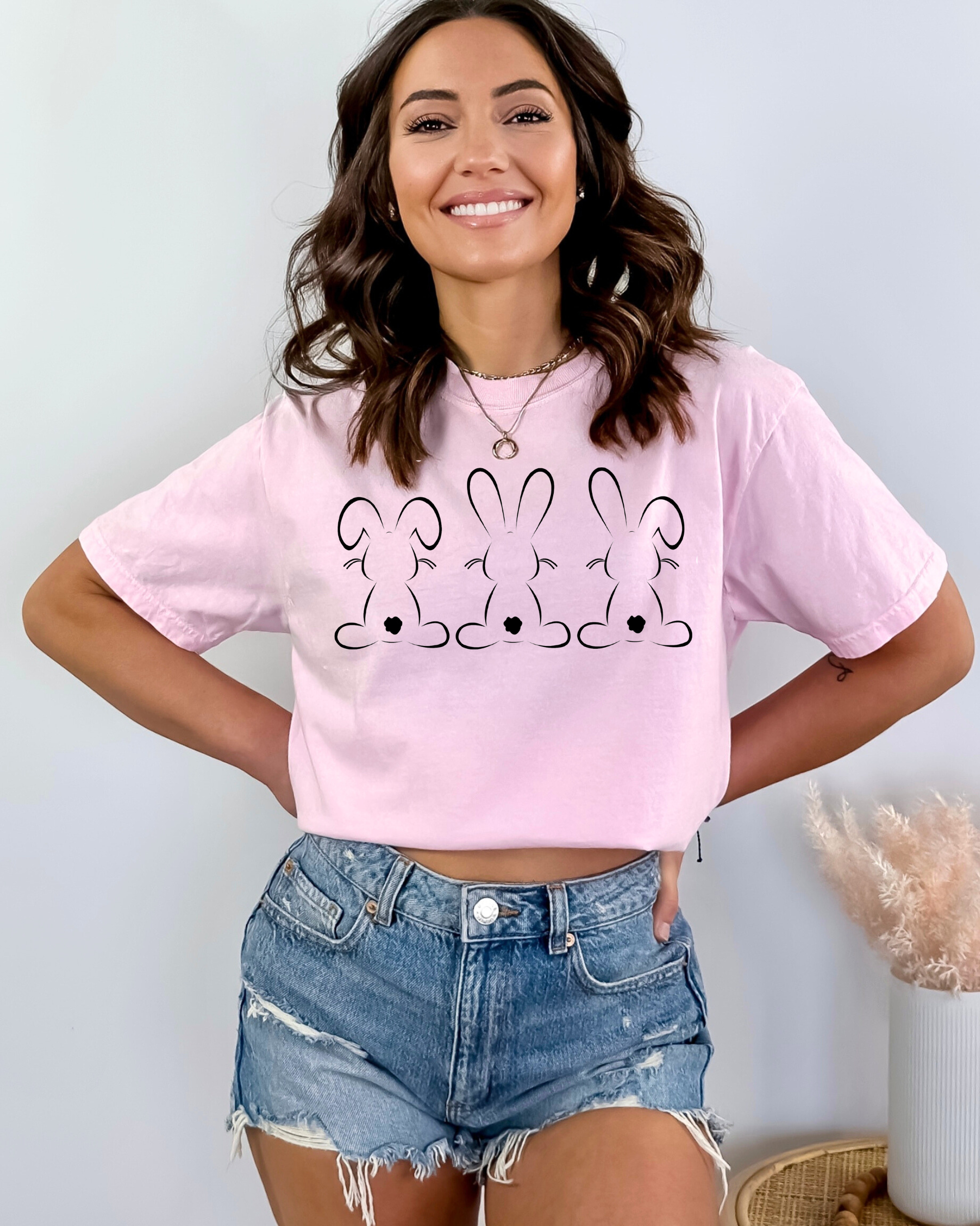 Desert Raine - Wholesale Screen Printed T-Shirt - Women's - Easter Bunny T-shirt2