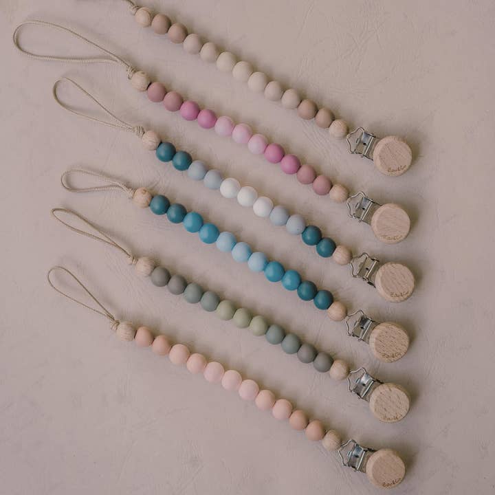 Zao & Co – wholesale Pacifier clip – Baby – "Paris" Dummy Clip/ pacifier clip