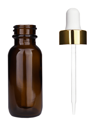 Best Bottles - Vente Supports pour huile essentielle - Bouteille ronde ambrée Boston - 15 ml (plusieurs couleurs de compte-gouttes)9