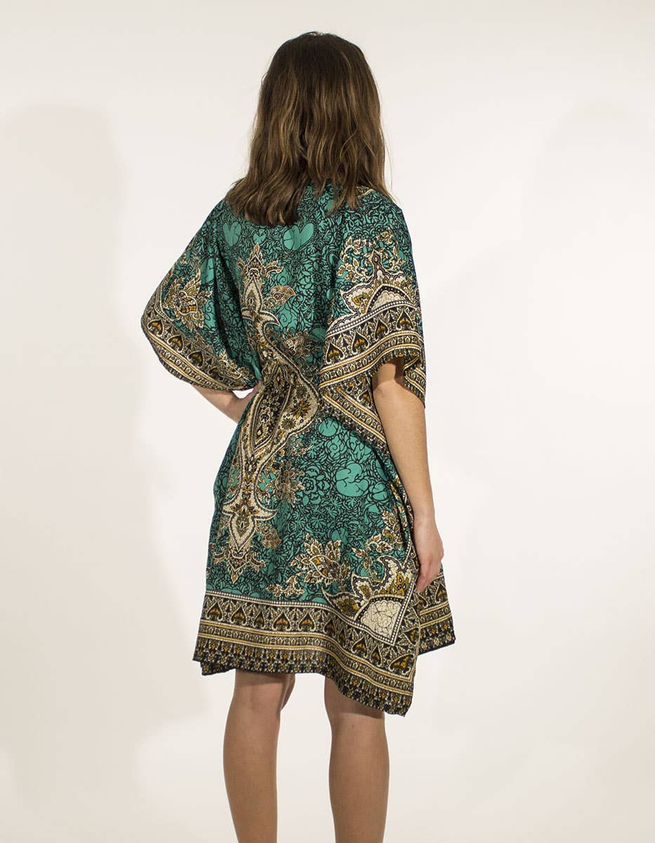 Coline - Vendita all'ingrosso Caftano - Donna - Kaftano a tunica stampata in poliestere donna TU156203