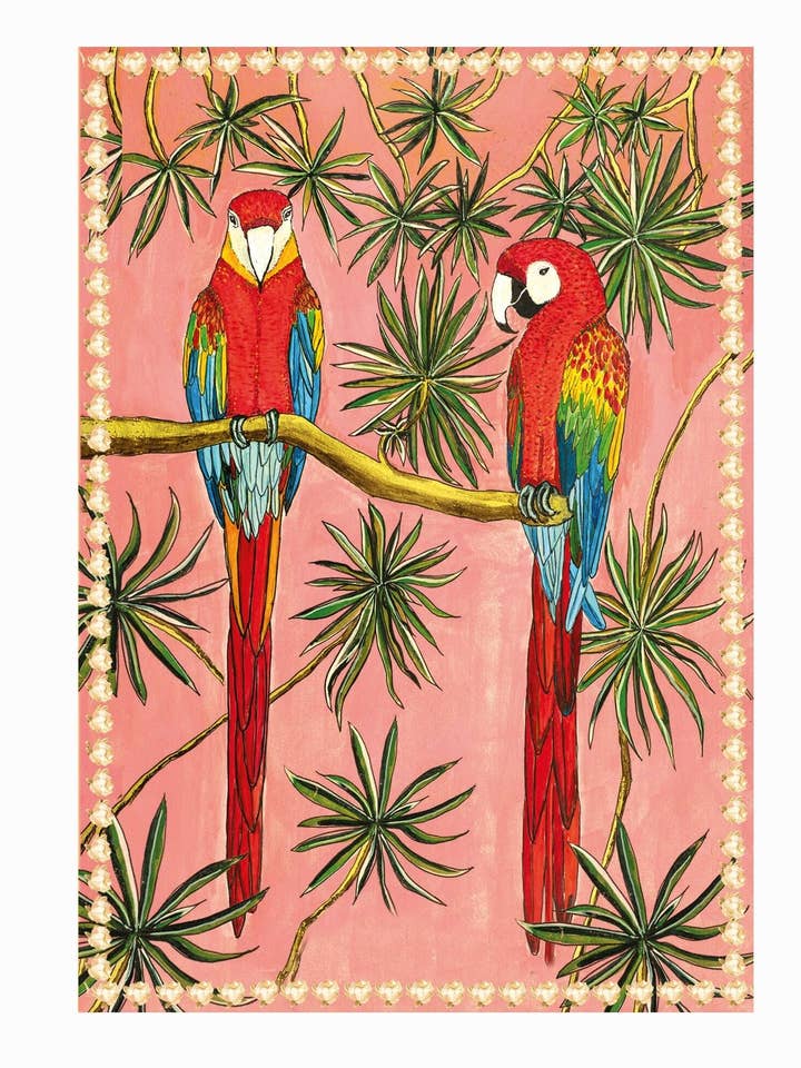 Parrots And Plants Card for wholesale by Wildflower cards