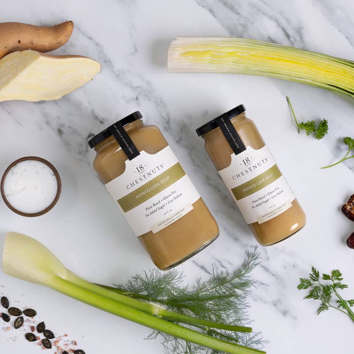 18 Chestnuts Soups - Wholesale Soup - Potato Leek Soup 16 oz1