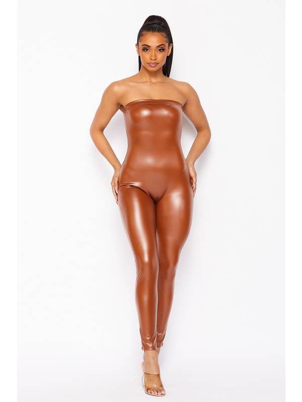 5besties inc - Vente Combinaison – femme - Combinaisons en simili cuir - 95 % polyester2