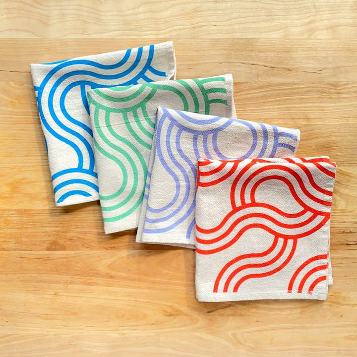 Bright Beige - Wholesale Dinner & Cloth Napkin - Hand Printed Natural Cotton Cloth Napkins