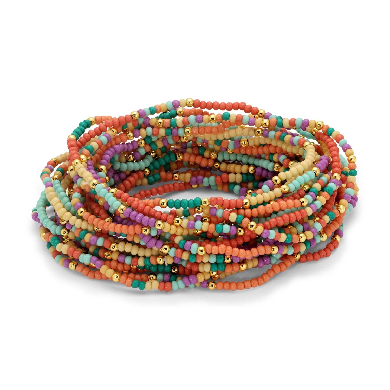 Splendid Iris - Wholesale Beaded Bracelet - Assorted 2mm Stretch Seed Bead Bracelets11