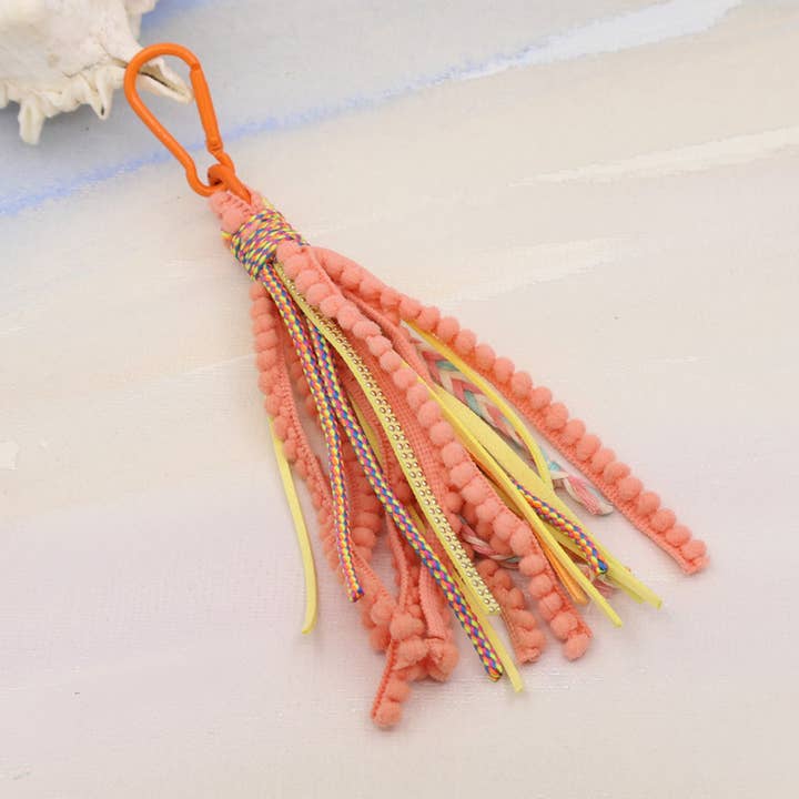 ACCITY - Wholesale Keychain - Women's - SOLID COLOR BOHEMIAN STYLE LONG TASSEL KEYCHAIN_CWMM35491
