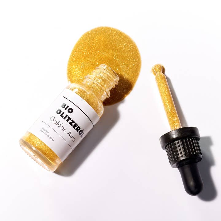 BIOGLITZERÖL | GOLDEN AURA | 20 ml für den Großhandel von BIRKENSPANNER