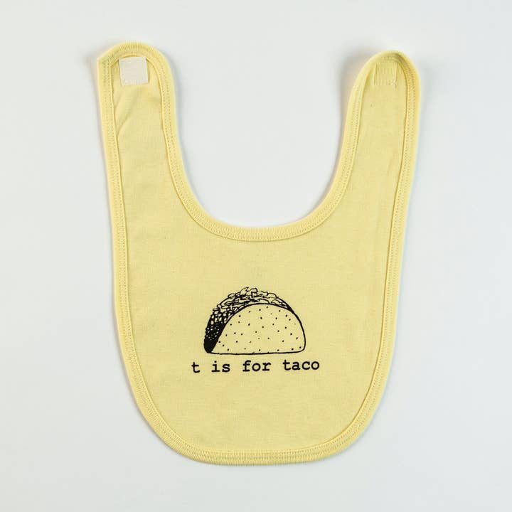T is for Taco Baby Bib for wholesale by Garbella