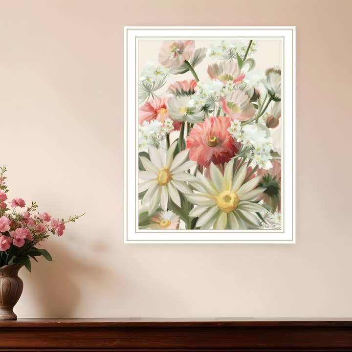 HomeRoots - Wholesale Wall Art Set - Summer Wildflowers For You White Framed Print Wall Art1