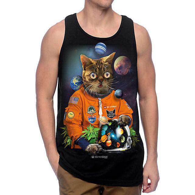 MENS CATSTRONAUT TANK for wholesale by StonerDays Apparel