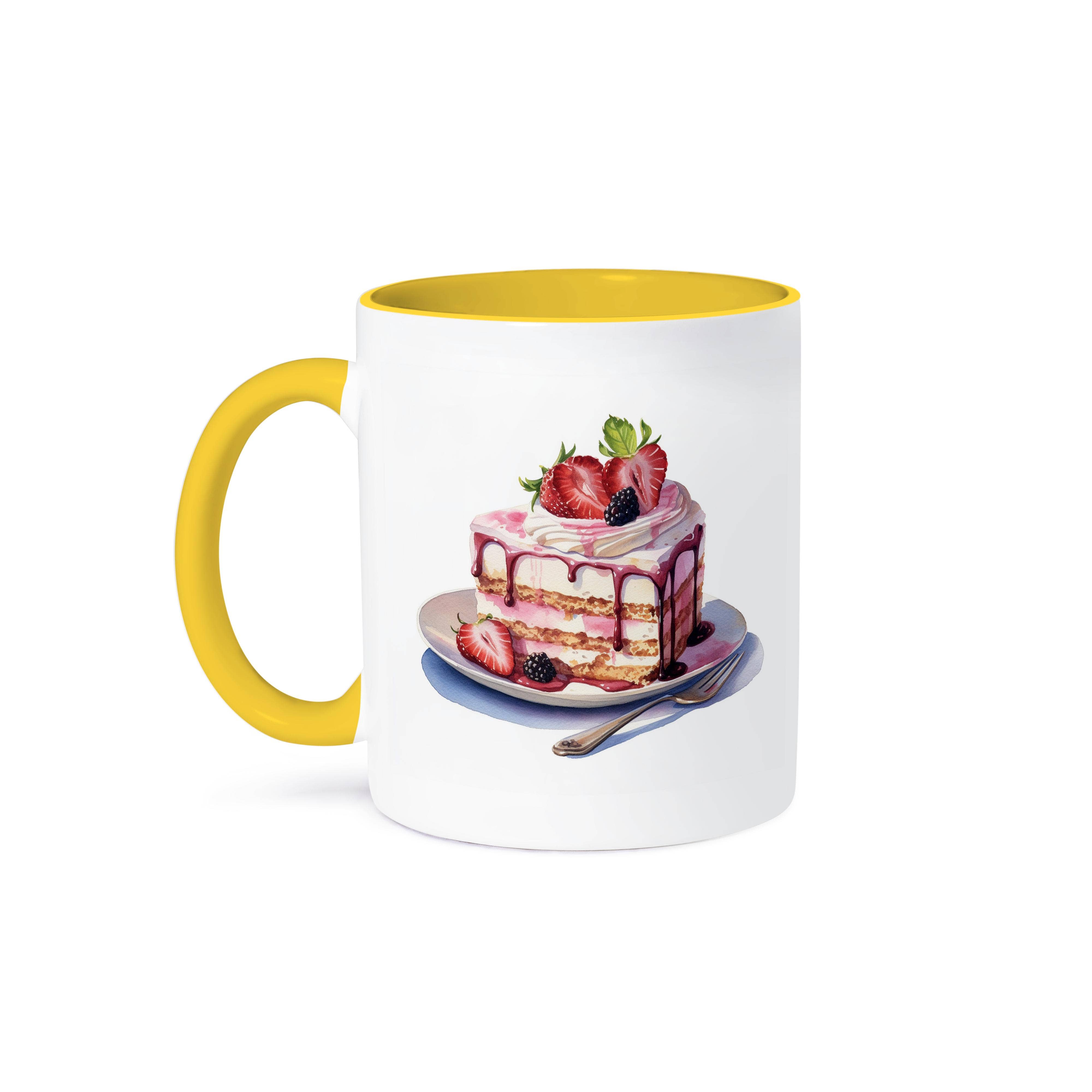 3dRose - Wholesale Coffee Mug - 3dRose, Strawberry Ice Cream Cake Illustration, Mug0