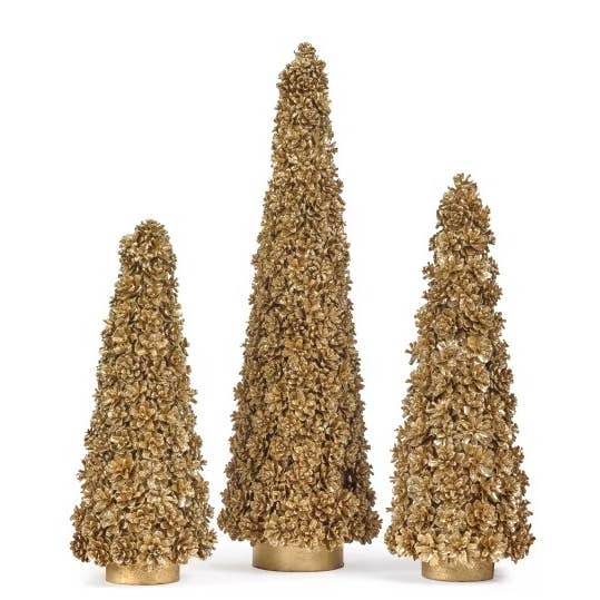 Tannenzapfenbaum (alles Gold) für den Großhandel von Dekorasyon Gifts Decor