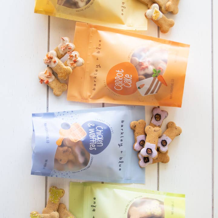 Barkley & Blue - Wholesale Pet Biscuit - Dog - Chicken & Waffles - Dog Bone Biscuits - Barkley & Blue