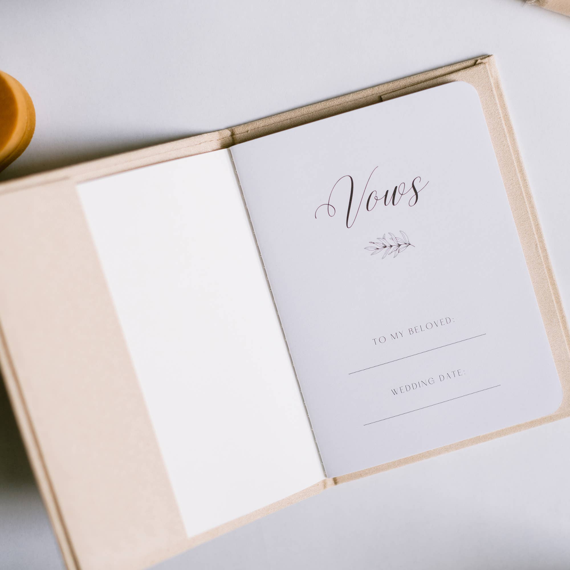 Everbae - Wholesale Journal/Diary - Velvet Hardcover Wedding Vow Books with Silk Ribbon3