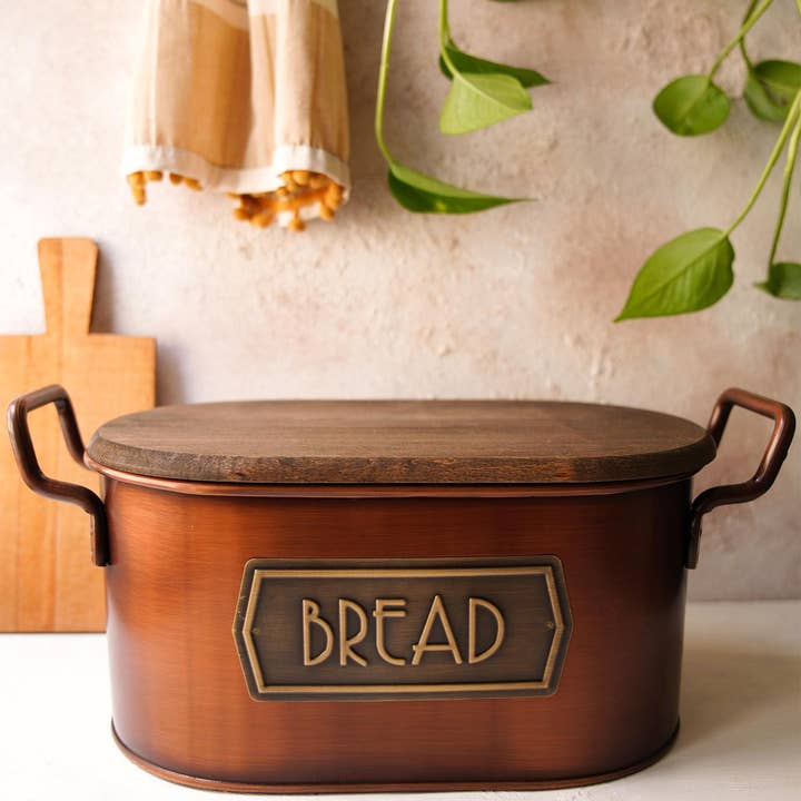 Rozi - Wholesale Bread Box - Copper Bread Bin1