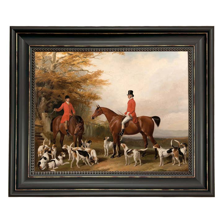 Madison Bay Co. - Historical Home Decor Reproductions - Wholesale Art Print - The Meeting Fox Hunt Scene Vintage Painting Print on Canvas48