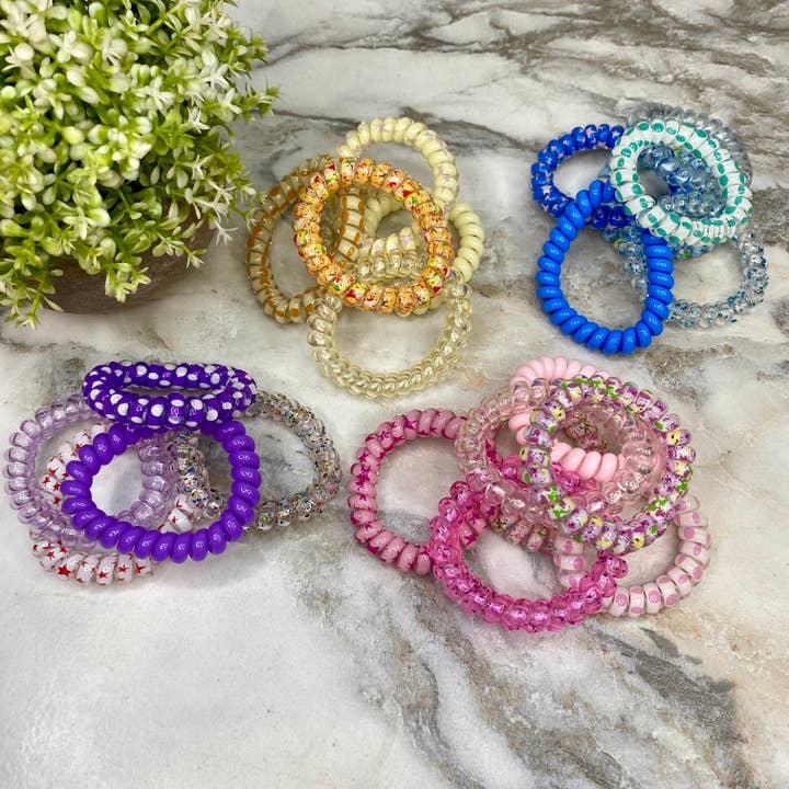 Spiral Coil Hair Tie - Colors for wholesale by Hive Supply