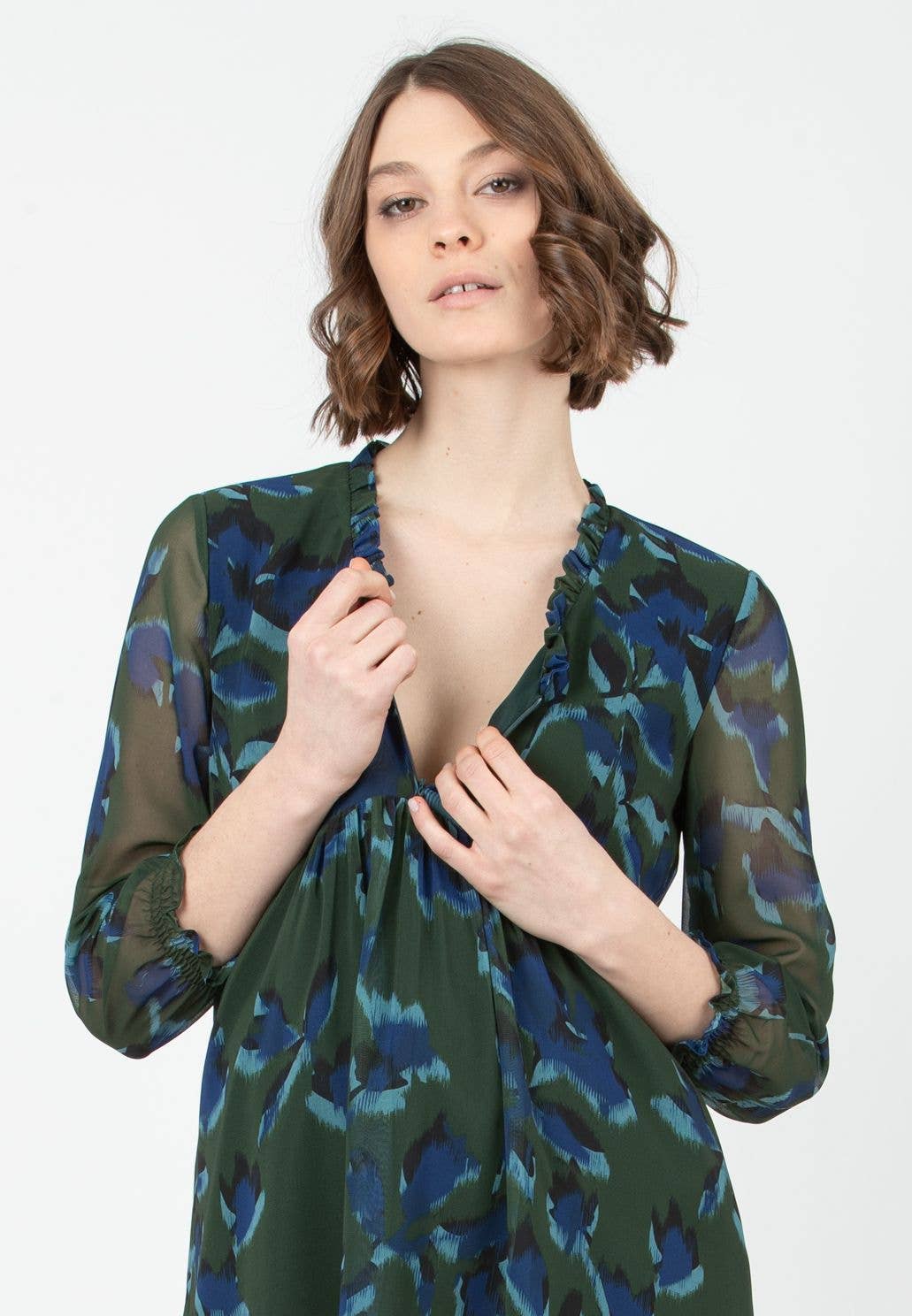 ATTESA Maternity  by Vittorio Martinelli srl - Wholesale Dress - Maternity - DIANA F - printed maternity dress3