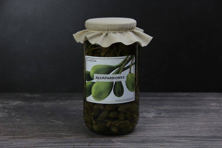 Casa Jada - Vente Légumes marinés - Câpres sur tige, Alcaparrones, 900 g (poids égoutté 400 g)