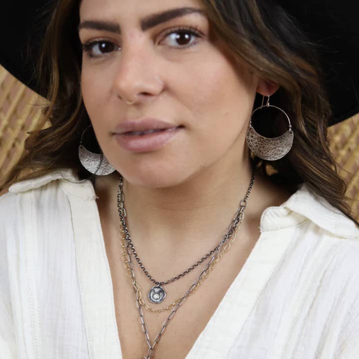 Jennifer Kahn Jewelry - Wholesale Dangle Earrings - Silver Crescent Earrings3